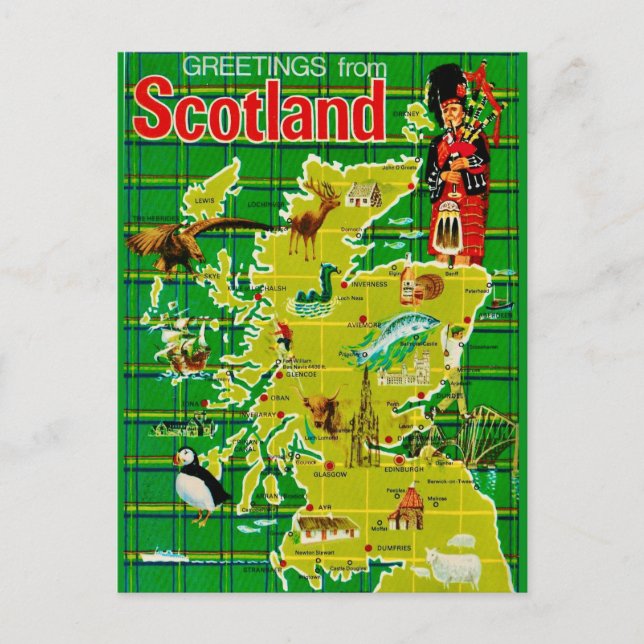 Scotland Greeting Postcard (Front)