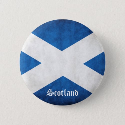 Scotland Grunge Flag Button