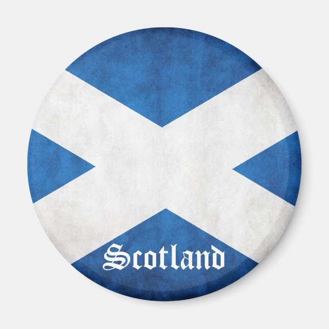 Scotland Grunge Flag Customized Magnet (Front)