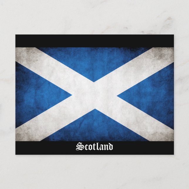 Scotland Grunge Flag Postcard (Front)