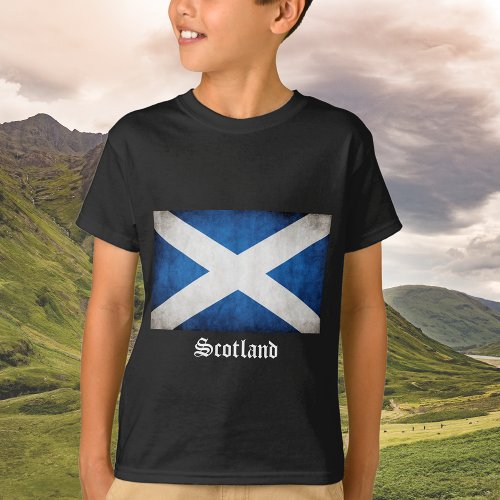 Scotland Grunge Flag T_Shirt