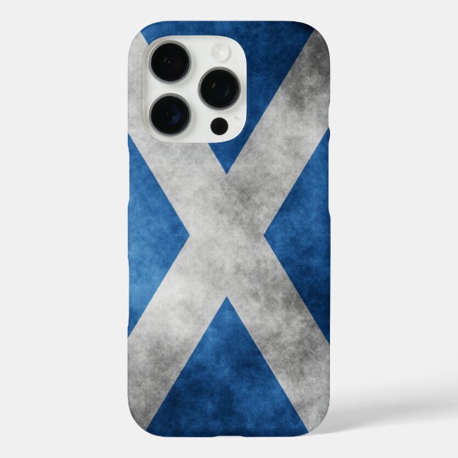 Scotland Grunge- Saint Andrew's Cross Case-Mate iPhone Case (Back)