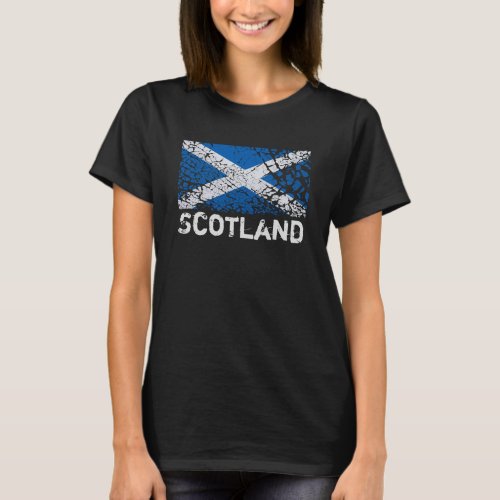 Scotland  Grunge Scottish Flag T_Shirt