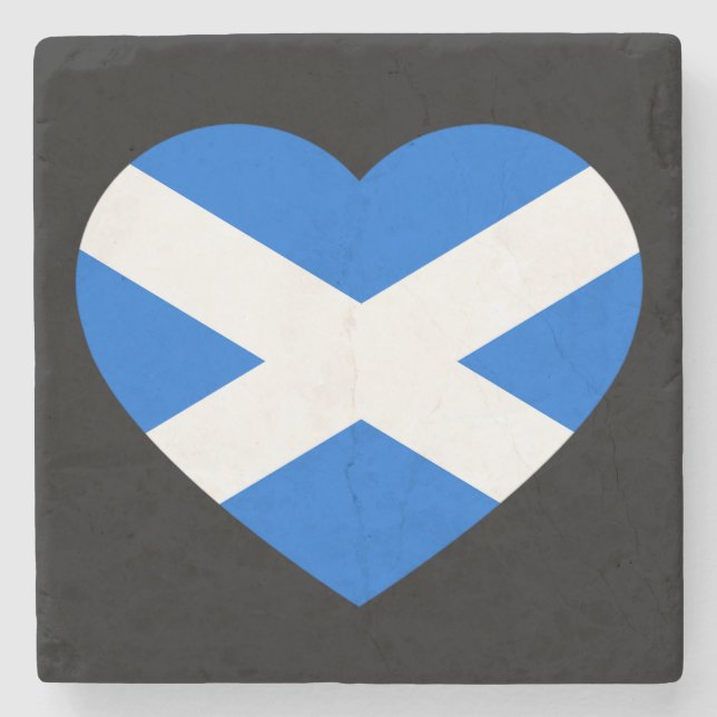 Scotland Heartflag coastercnt Stone Coaster (Front)