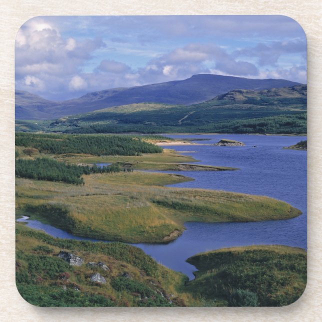 Scotland, Highland, Wester Ross, Loch Garry. An Drink Coaster (Front)