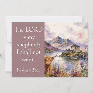 Scotland Highlands Aesthetic, Psalm 23:1 Bible  Invitation