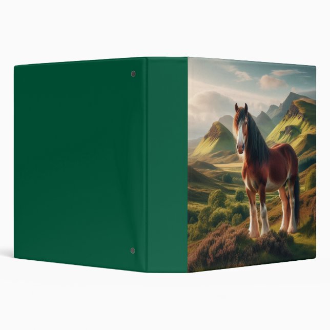 Scotland highlands Clydesdale horse 3 Ring Binder (Background)