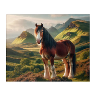 Scotland highlands Clydesdale horse Acrylic Print