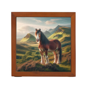 Scotland highlands Clydesdale horse Desk Organizer
