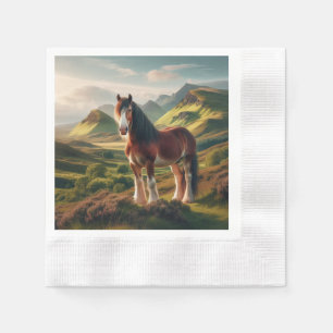 Scotland highlands Clydesdale horse Napkins