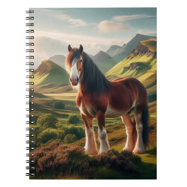 Scotland highlands Clydesdale horse Notebook (Front)