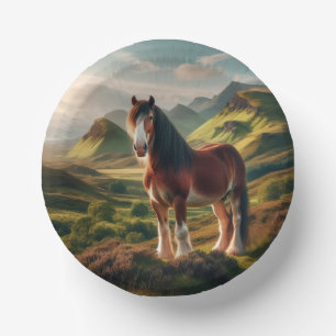 Scotland highlands Clydesdale horse Paper Bowls