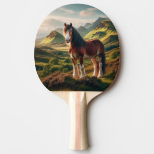 Scotland highlands Clydesdale horse Ping Pong Paddle