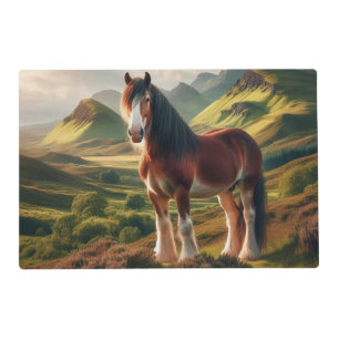 Scotland highlands Clydesdale horse Placemat