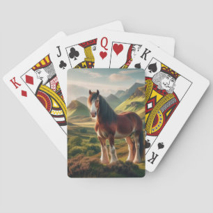 Scotland highlands Clydesdale horse Poker Cards