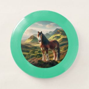 Scotland highlands Clydesdale horse Wham-O Frisbee