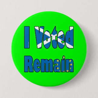 Scotland "I Voted remain" EU referendum Button