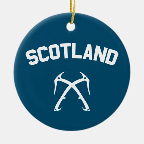 Scotland Ice Climbing Ceramic Ornament