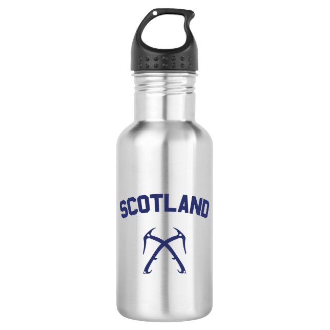 Scotland Ice Climbing Stainless Steel Water Bottle (Front)