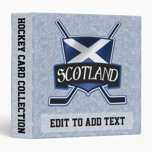 Scotland Ice Hockey Trading Card Album Binder