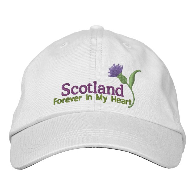 Scotland in my Heart Embroidered Baseball Cap (Front)