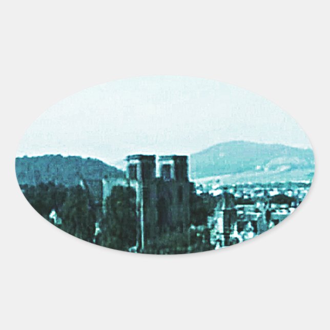 Scotland Inverness Castle Art snap-38784  jGibney Oval Sticker (Front)
