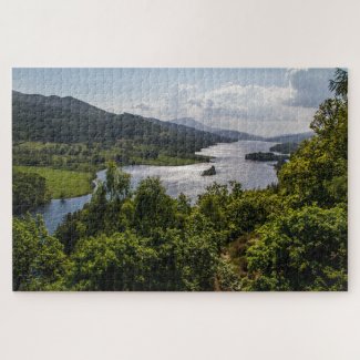 Skotland puslespil - landskab Loch Tummel