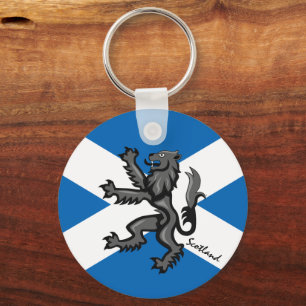 Scotland keychain, patriotic Scottish Rampant Keychain