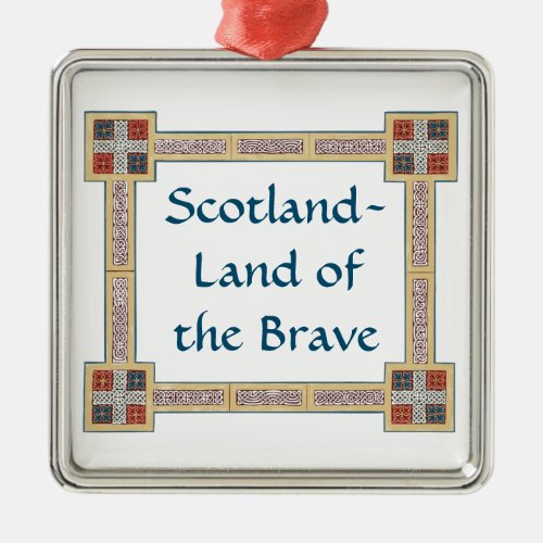 Scotland Land of the Brave with celtic knot border