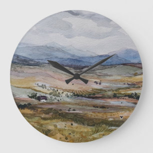 Scotland landscape large clock