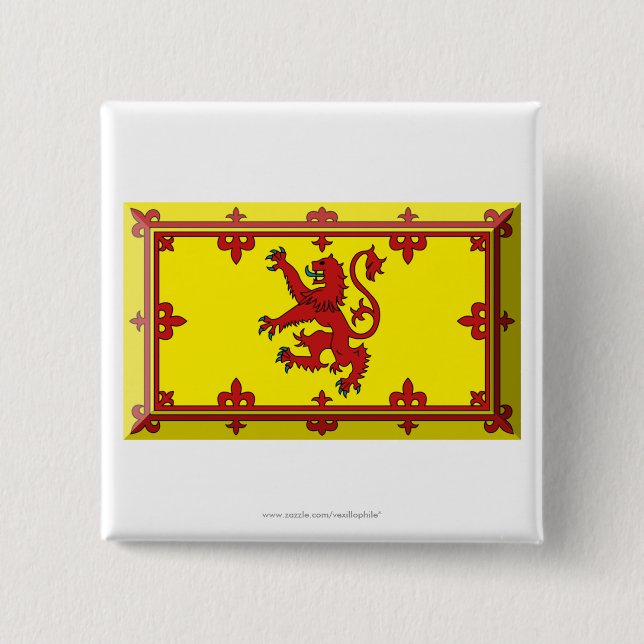 Scotland Lion Flag Jewel Pinback Button (Front)