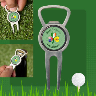 Scotland Lion Ireland USA Shamrock Personalized Divot Tool