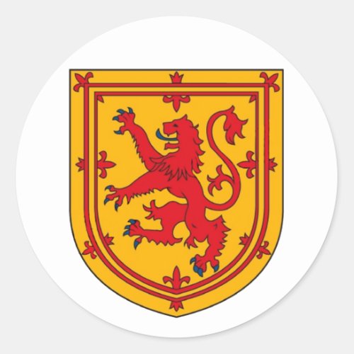 Scotland Lion Rampant Shield Classic Round Sticker