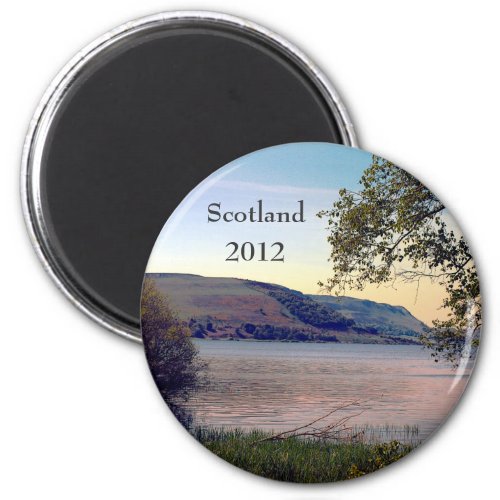 Scotland Loch with Tree Scene Magnet