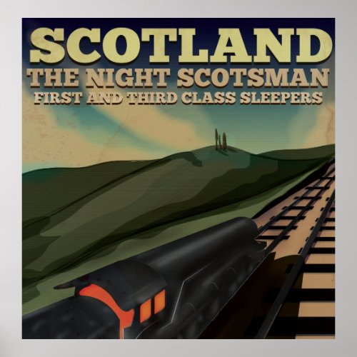 Scotland Locomotive Travel Poster