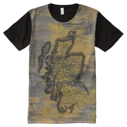 Scotland Map All-Over-Print Shirt