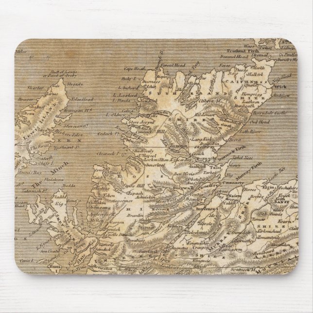 Scotland Map by Arrowsmith Mouse Pad (Front)