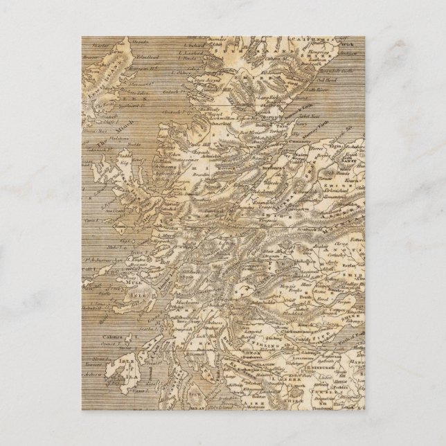 Scotland Map by Arrowsmith Postcard (Front)