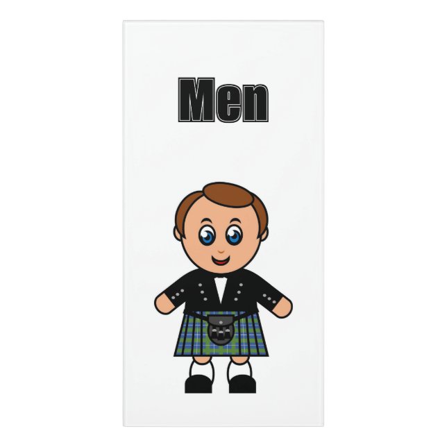 Scotland Mens Toilet Sign (Classic Front Vert)