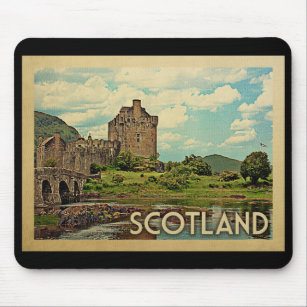 Scotland Mouse Pad Castle Vintage Travel