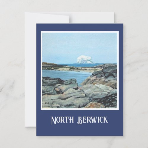 Scotland North Berwick fine art oil painting Holiday Card