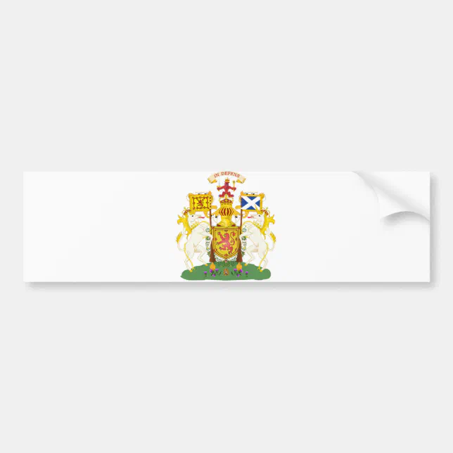 Scotland Official Coat Of Arms Heraldry Symbol Bumper Sticker | Zazzle