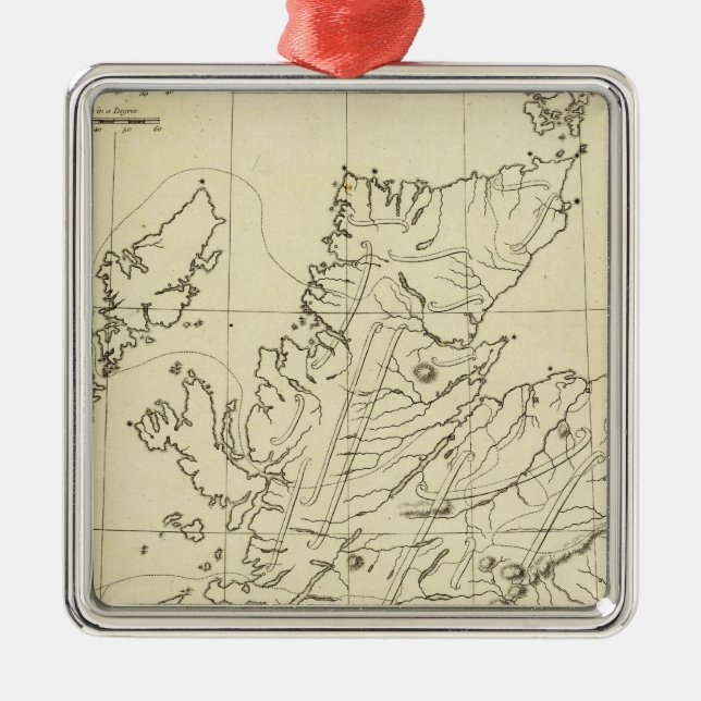 Scotland outline metal ornament (Front)