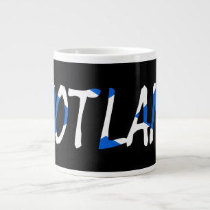 Scotland overlaid on Scottish Flag mugcnt Giant Coffee Mug