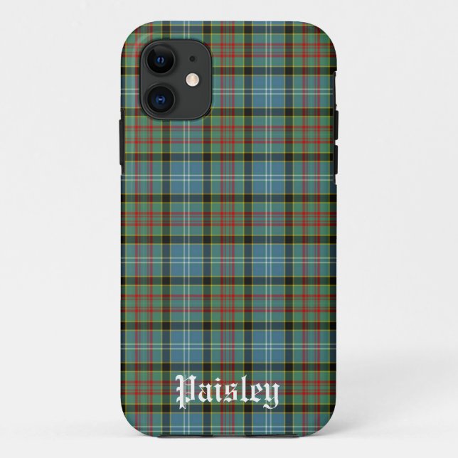 Scotland Paisley District Tartan Personalized Case-Mate iPhone Case (Back)