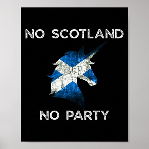 Scotland Party Scottish Flag Mens Womens Kids Poster