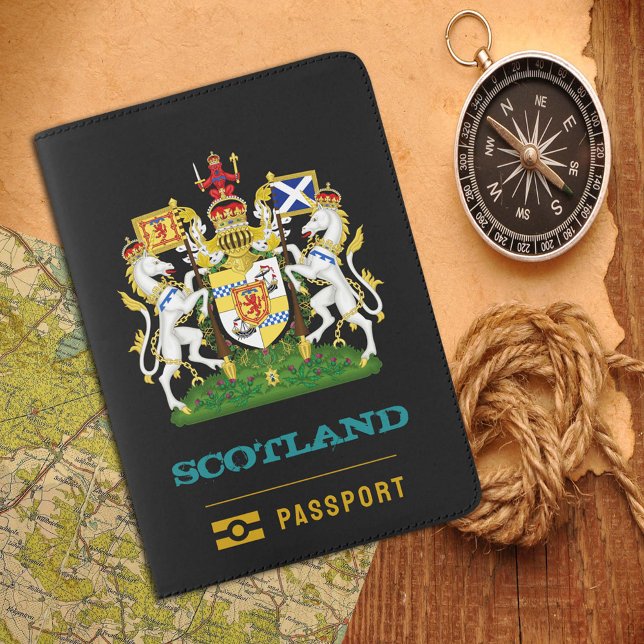 Scotland Passport, Scottish coat of Arms, flag Passport Holder (Creator Uploaded)