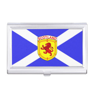 Scotland, Rampant lion, Ancient flag of Scotland Business Card Case