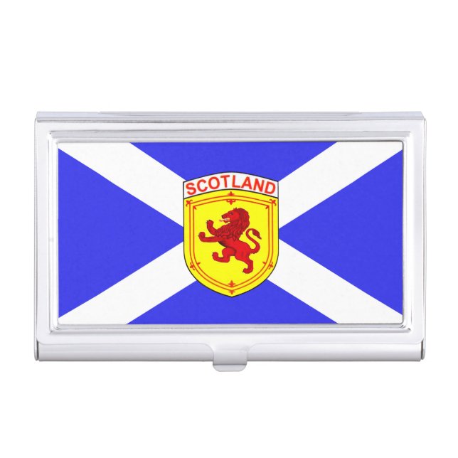 Scotland,  Rampant lion,  Ancient flag of Scotland Business Card Case (Front)
