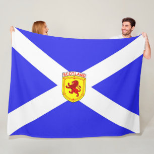 Scotland,  Rampant lion,  Ancient flag of Scotland Fleece Blanket